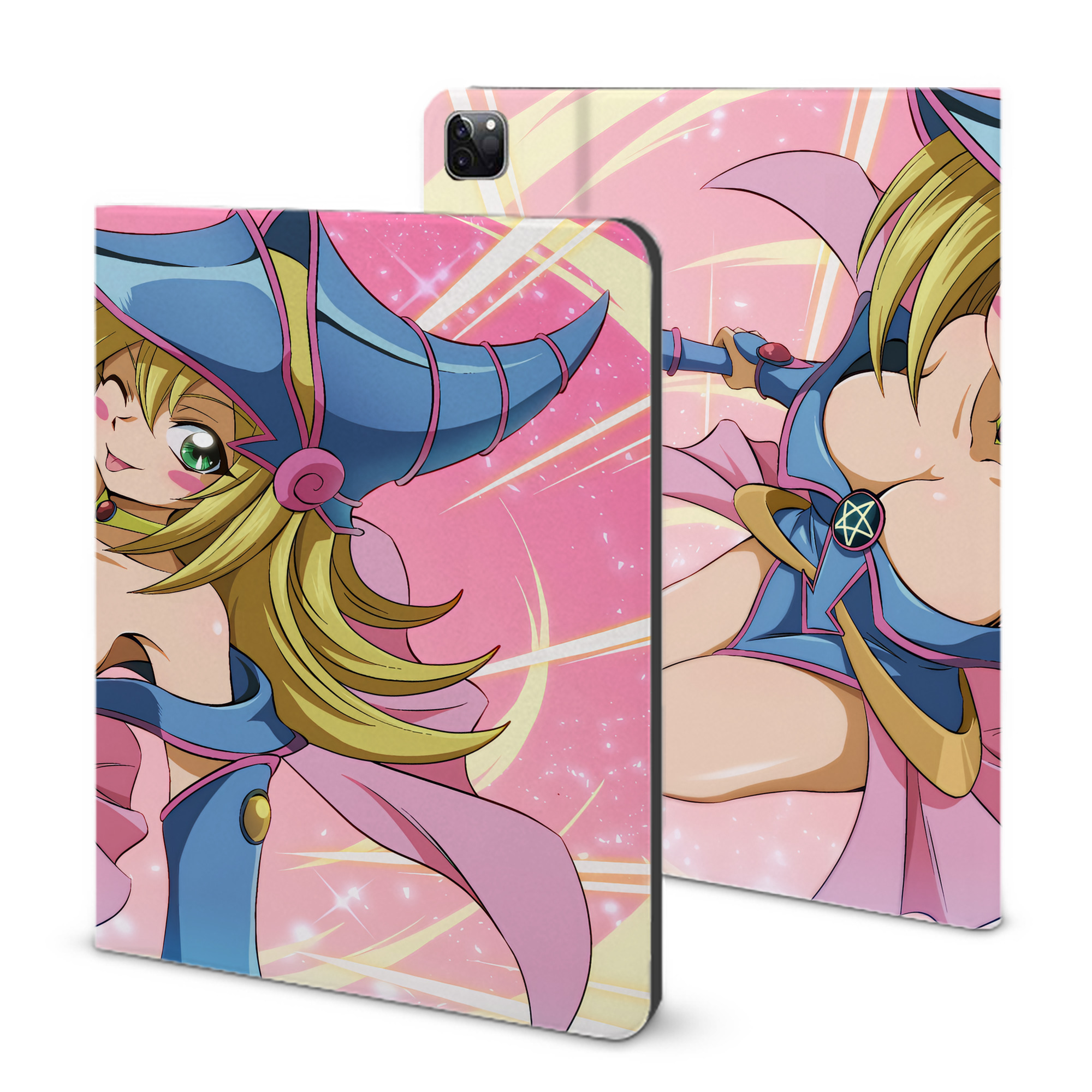 （画像用） 遊☆戯☆王 Yu-Gi-Oh! IPad ケース ブック型 PUレザー TPU 耐衝撃 軽量 薄型 ペン収納なし 全面保護 IPad 各モデル対応